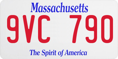MA license plate 9VC790
