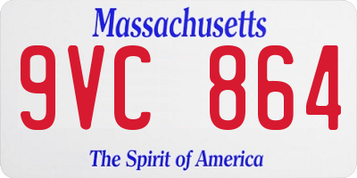 MA license plate 9VC864
