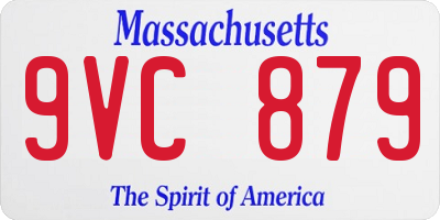 MA license plate 9VC879