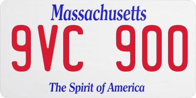MA license plate 9VC900