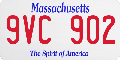MA license plate 9VC902