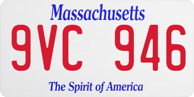 MA license plate 9VC946