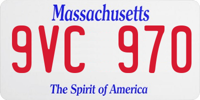 MA license plate 9VC970