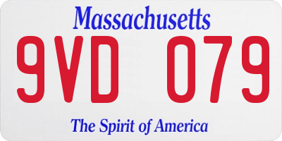 MA license plate 9VD079