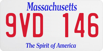 MA license plate 9VD146