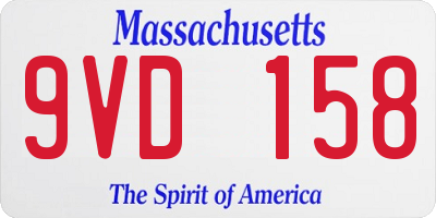 MA license plate 9VD158