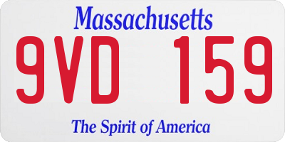 MA license plate 9VD159