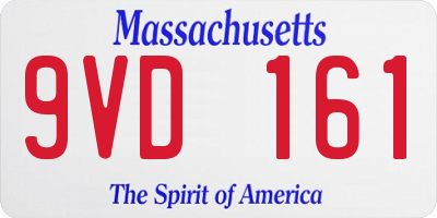 MA license plate 9VD161