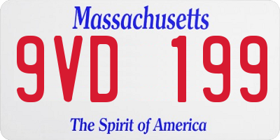 MA license plate 9VD199