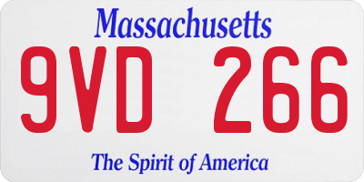 MA license plate 9VD266