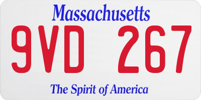 MA license plate 9VD267