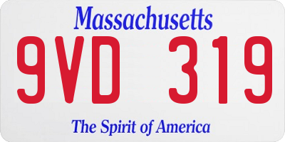 MA license plate 9VD319