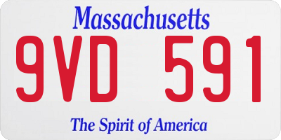 MA license plate 9VD591