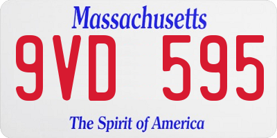 MA license plate 9VD595
