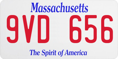 MA license plate 9VD656
