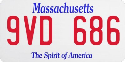 MA license plate 9VD686