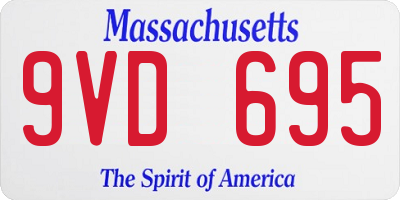 MA license plate 9VD695