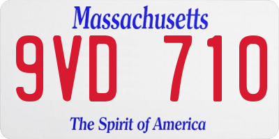 MA license plate 9VD710