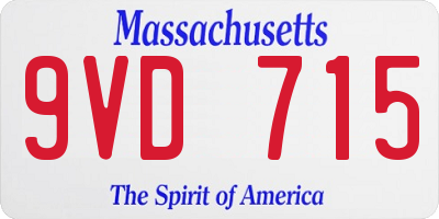 MA license plate 9VD715