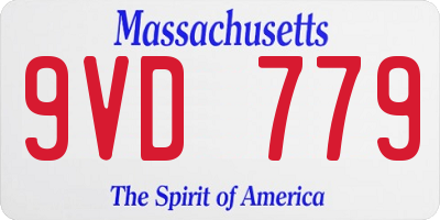 MA license plate 9VD779