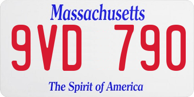 MA license plate 9VD790