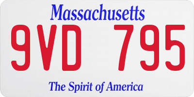 MA license plate 9VD795