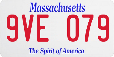 MA license plate 9VE079