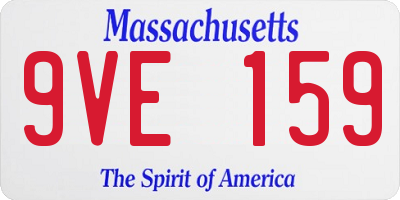 MA license plate 9VE159