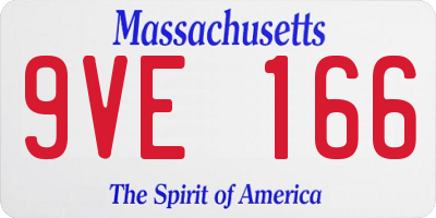 MA license plate 9VE166