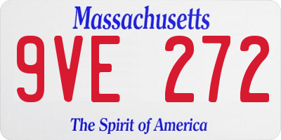 MA license plate 9VE272