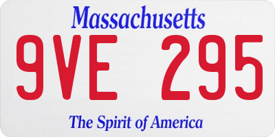 MA license plate 9VE295