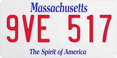 MA license plate 9VE517