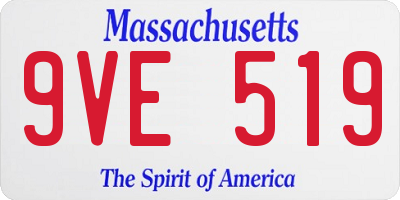 MA license plate 9VE519