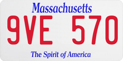 MA license plate 9VE570