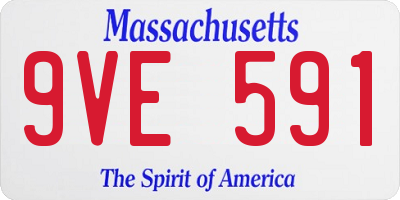 MA license plate 9VE591
