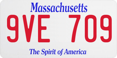 MA license plate 9VE709