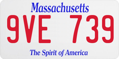 MA license plate 9VE739