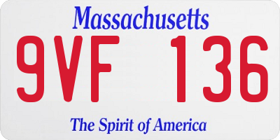 MA license plate 9VF136