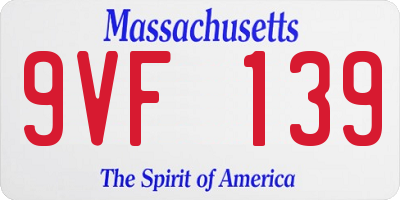 MA license plate 9VF139