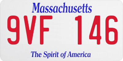 MA license plate 9VF146