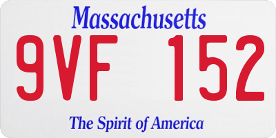 MA license plate 9VF152