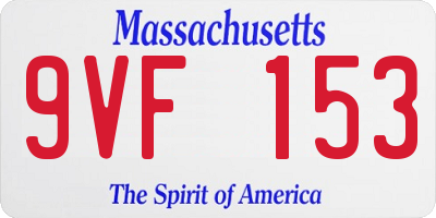 MA license plate 9VF153
