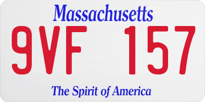MA license plate 9VF157