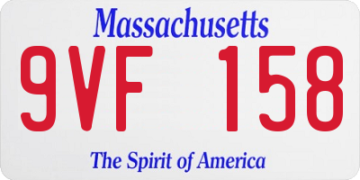 MA license plate 9VF158