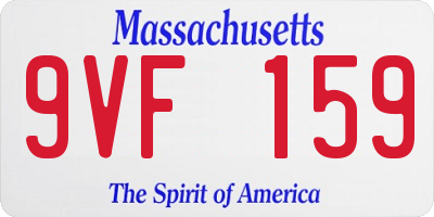 MA license plate 9VF159