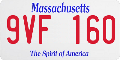 MA license plate 9VF160