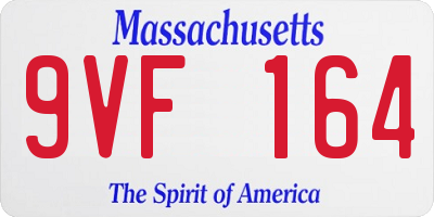 MA license plate 9VF164
