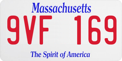 MA license plate 9VF169
