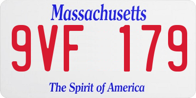 MA license plate 9VF179