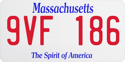 MA license plate 9VF186